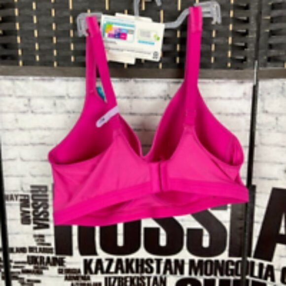 Haines XL+ D-DDD-Pink Cooling Comfort Wire Free Convertible Strap Bra - Picture 2 of 3